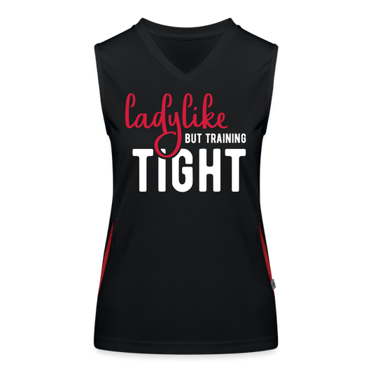 Funktionelles Tanktop Damen "Ladylike" - Schwarz/Rot