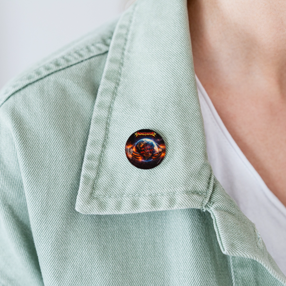 Buttons 25 mm (5er Pack) "In God we trust" - Weiß