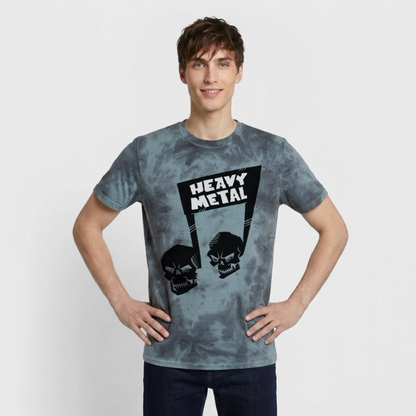 Unisex Premium Tie Dye T-Shirt "Tote Noten" - Schwarz/Blau