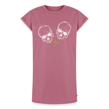 Damen T-Shirt Kleid "Boo.." - Mauve