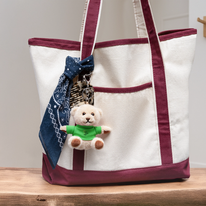 Kuscheltier Schlüsselanhänger "You and me" - Grün