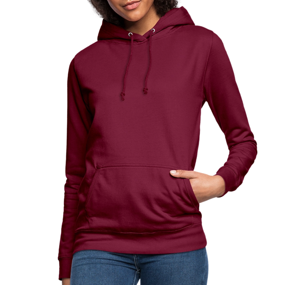 Frauen Hoodie "Totenkopf-Schwert" - Bordeaux