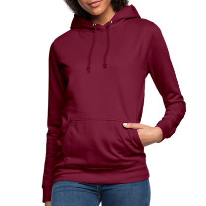 Frauen Hoodie "Totenkopf-Schwert" - Bordeaux