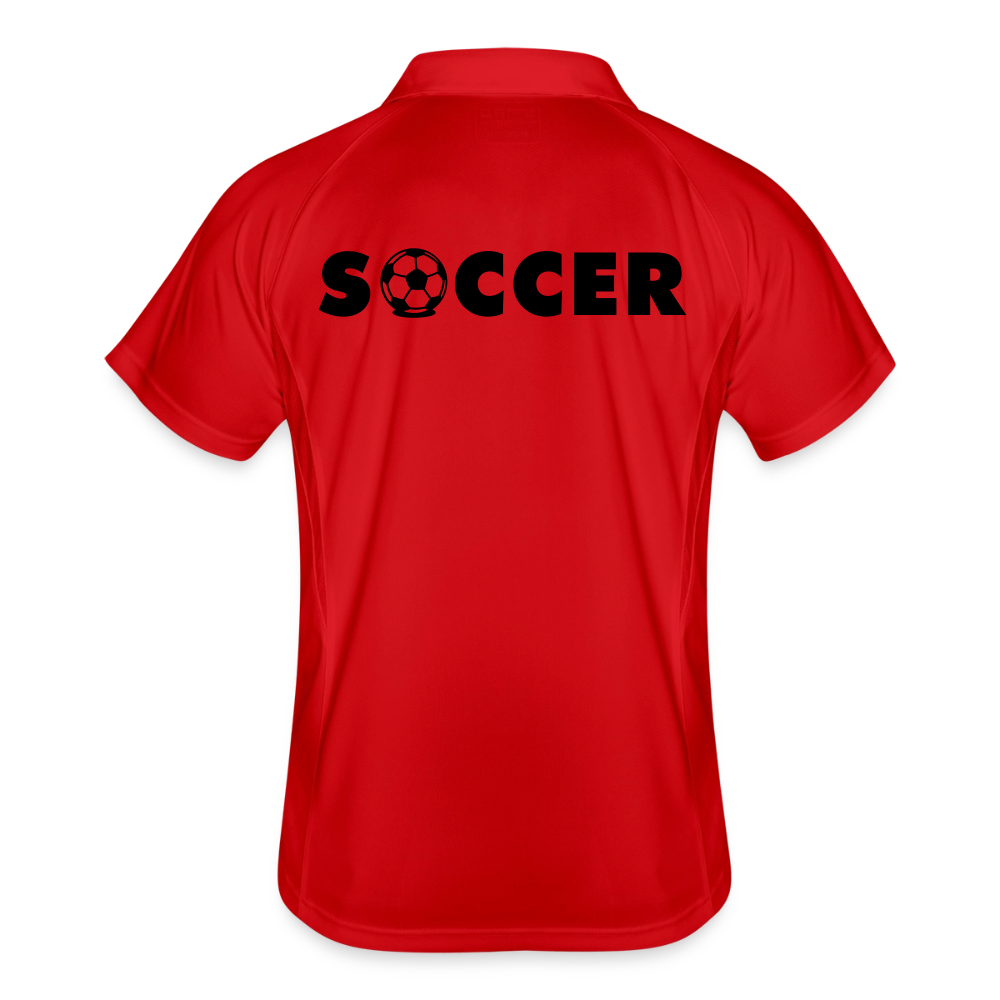 Poloshirt atmungsaktiv Herren "Soccer" - Rot/Weiß