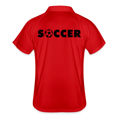 Poloshirt atmungsaktiv Herren "Soccer" - Rot/Weiß