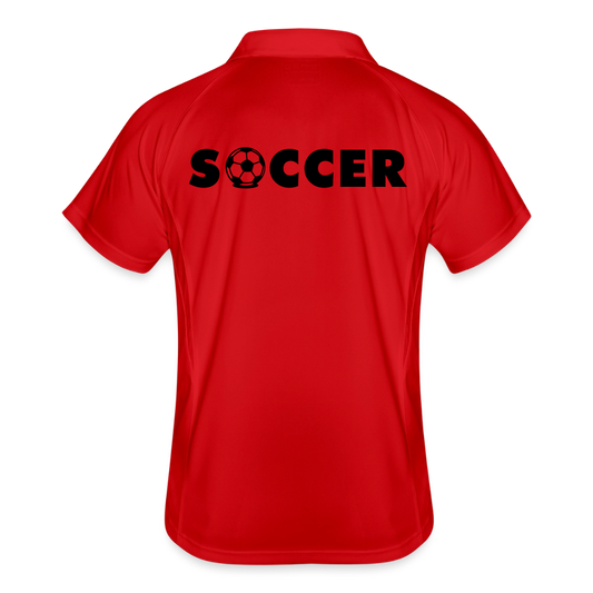 Poloshirt atmungsaktiv Herren "Soccer" - Rot/Weiß