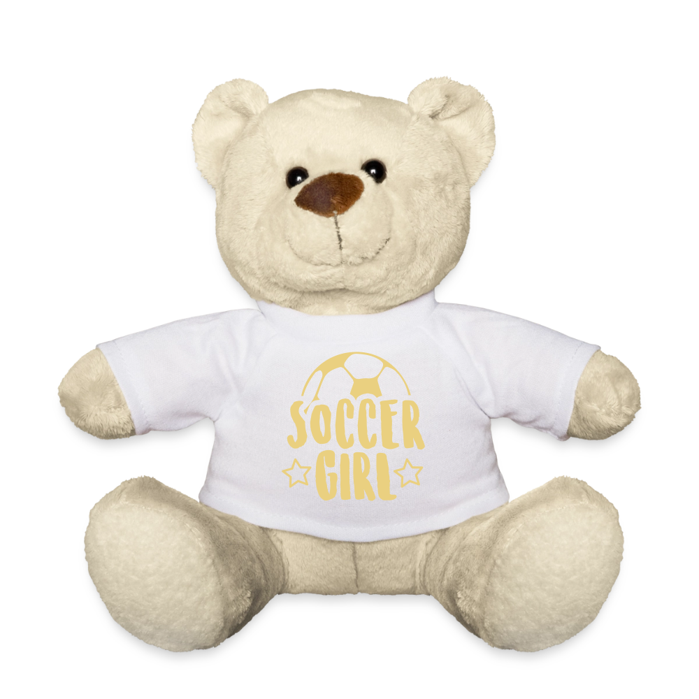 Maskottchen Teddy "Soccer Girl" - Weiß
