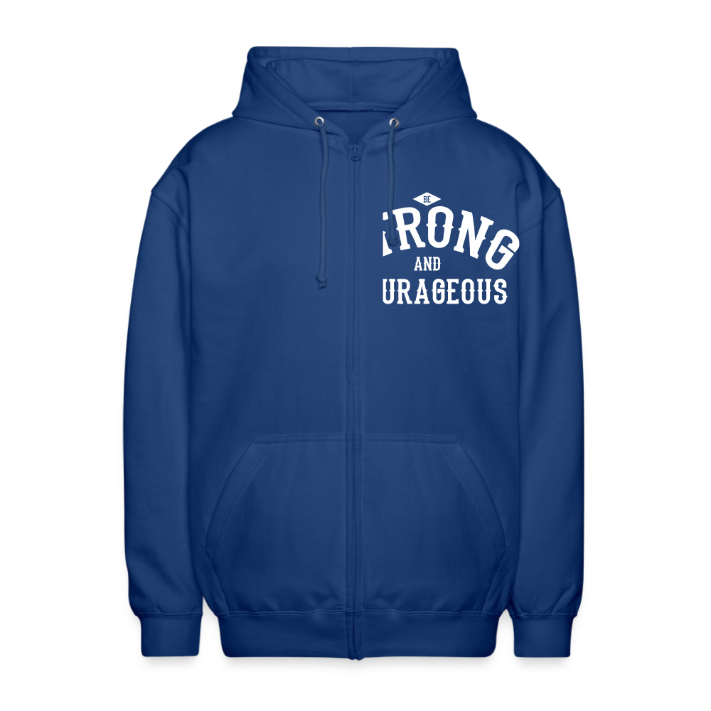 Kapuzenjacke "Be Strong" - Royalblau