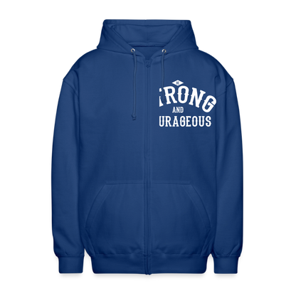 Kapuzenjacke "Be Strong" - Royalblau