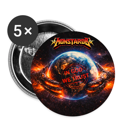 Buttons groß 56 mm (5er Pack) - Weiß