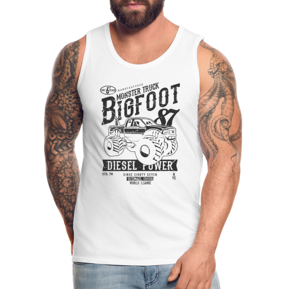 Tank Top "Bigfoot" mit Customizer personalisierbar - Weiß