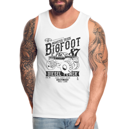 Tank Top "Bigfoot" mit Customizer personalisierbar - Weiß