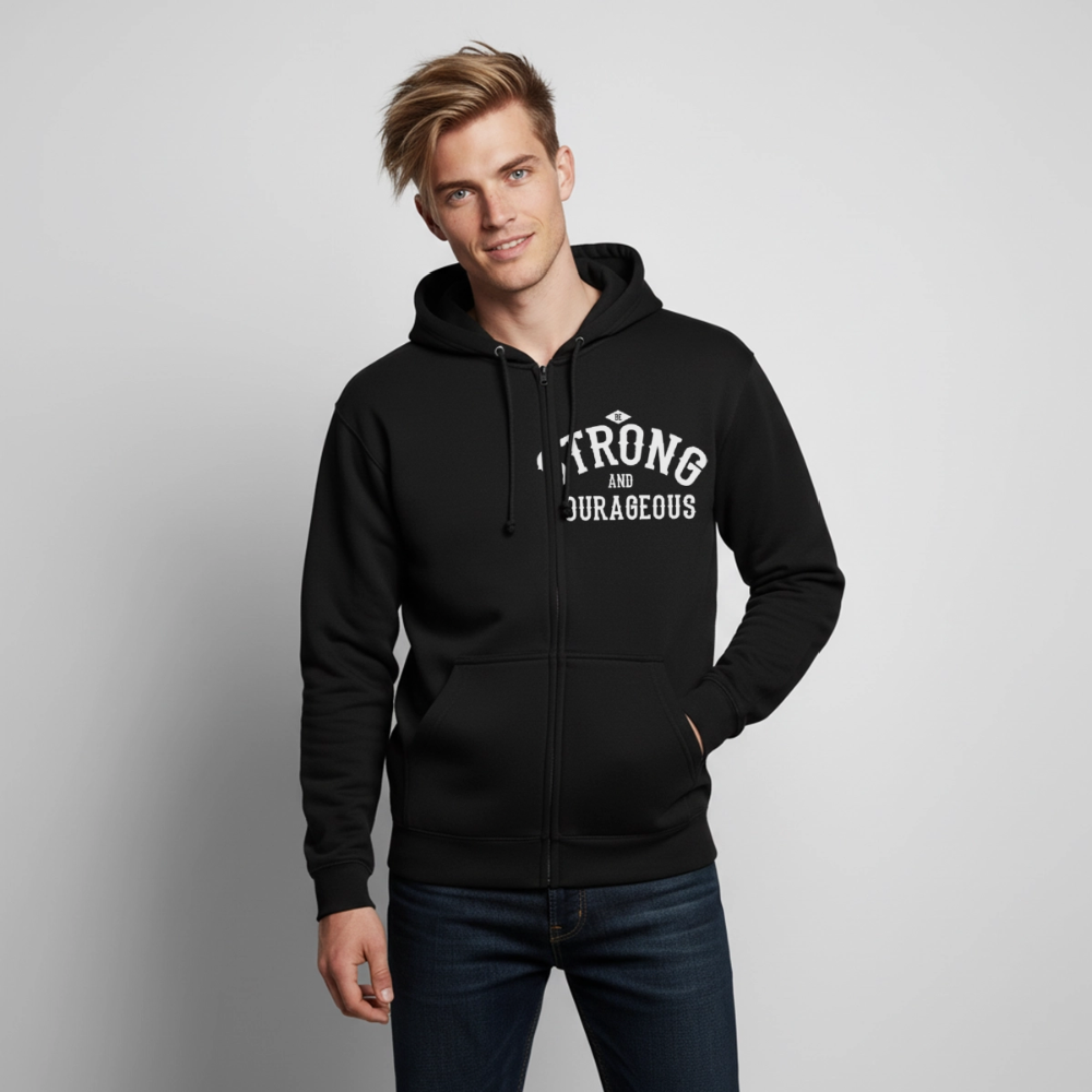 Kapuzenjacke "Be Strong" - Schwarz