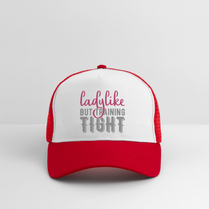 Trucker Cap "Ladylike" - Weiß/Rot