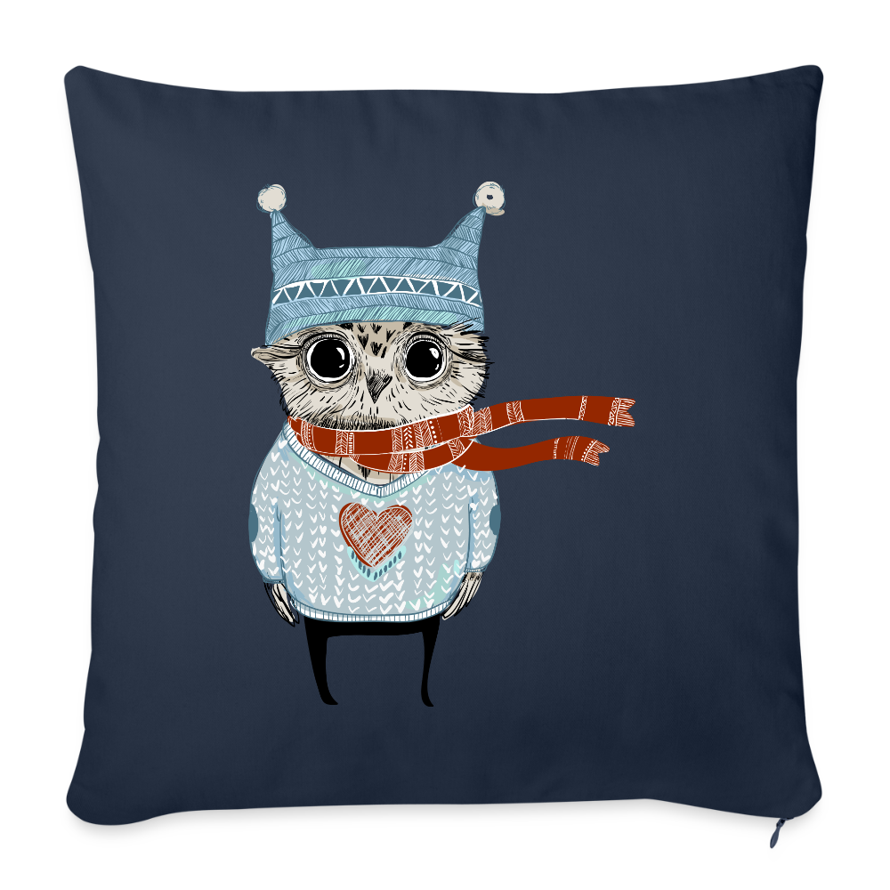 Sofakissen mit Füllung "Weihnachtseule" - Navy