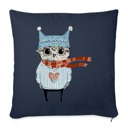 Sofakissen mit Füllung "Weihnachtseule" - Navy