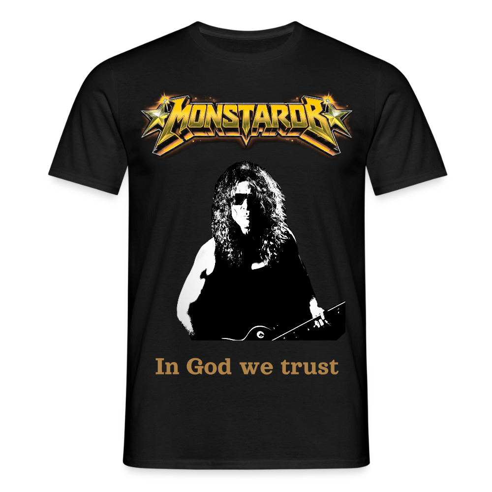 T-Shirt "Monstarob In God we trust" - Schwarz