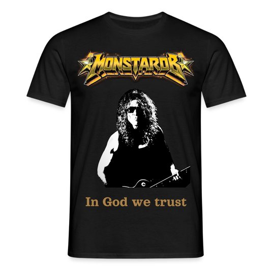 T-Shirt "Monstarob In God we trust" - Schwarz