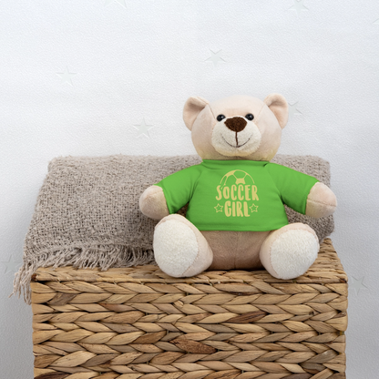 Maskottchen Teddy "Soccer Girl" - Hellgrün