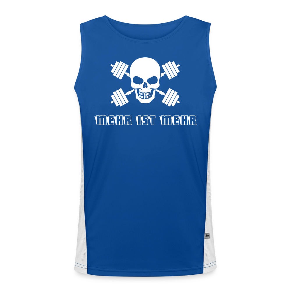 Funktionelles Tanktop Herren "Mehr ist Mehr" - Royal/Weiß