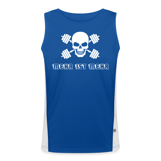 Funktionelles Tanktop Herren "Mehr ist Mehr" - Royal/Weiß