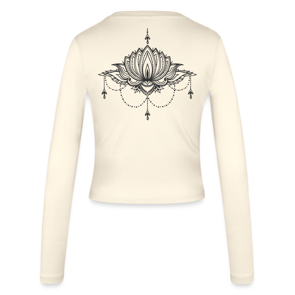 Frauen Slim Fit Langarmshirt "Henna" - Creme
