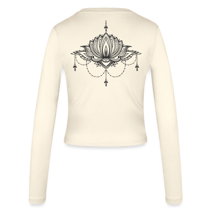 Frauen Slim Fit Langarmshirt "Henna" - Creme