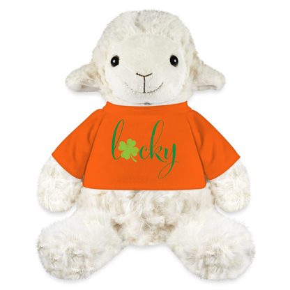 Maskottchen Schaf "Lucky" - Goldorange