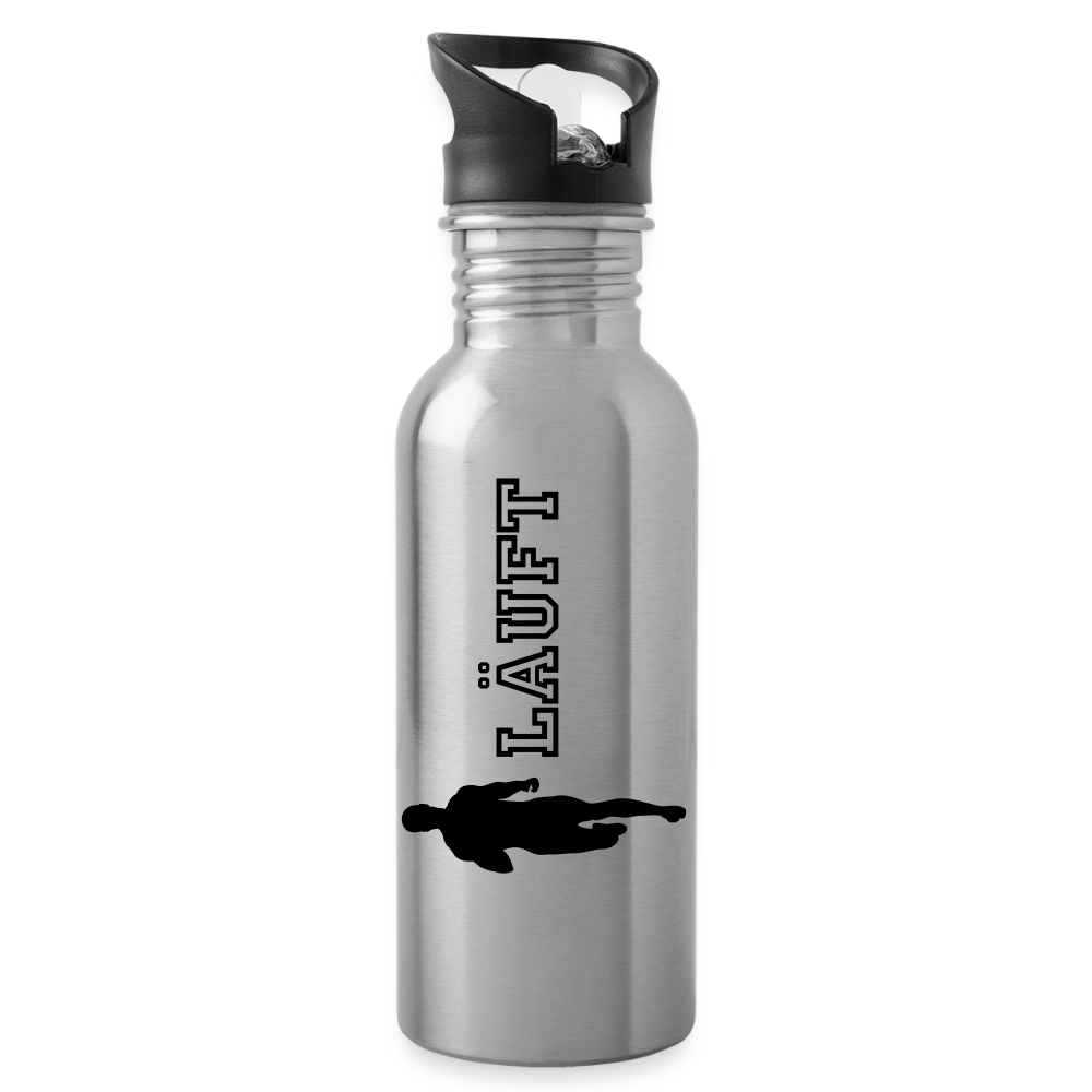 Trinkflasche "Läuft" - Lightsilver