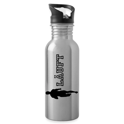 Trinkflasche "Läuft" - Lightsilver