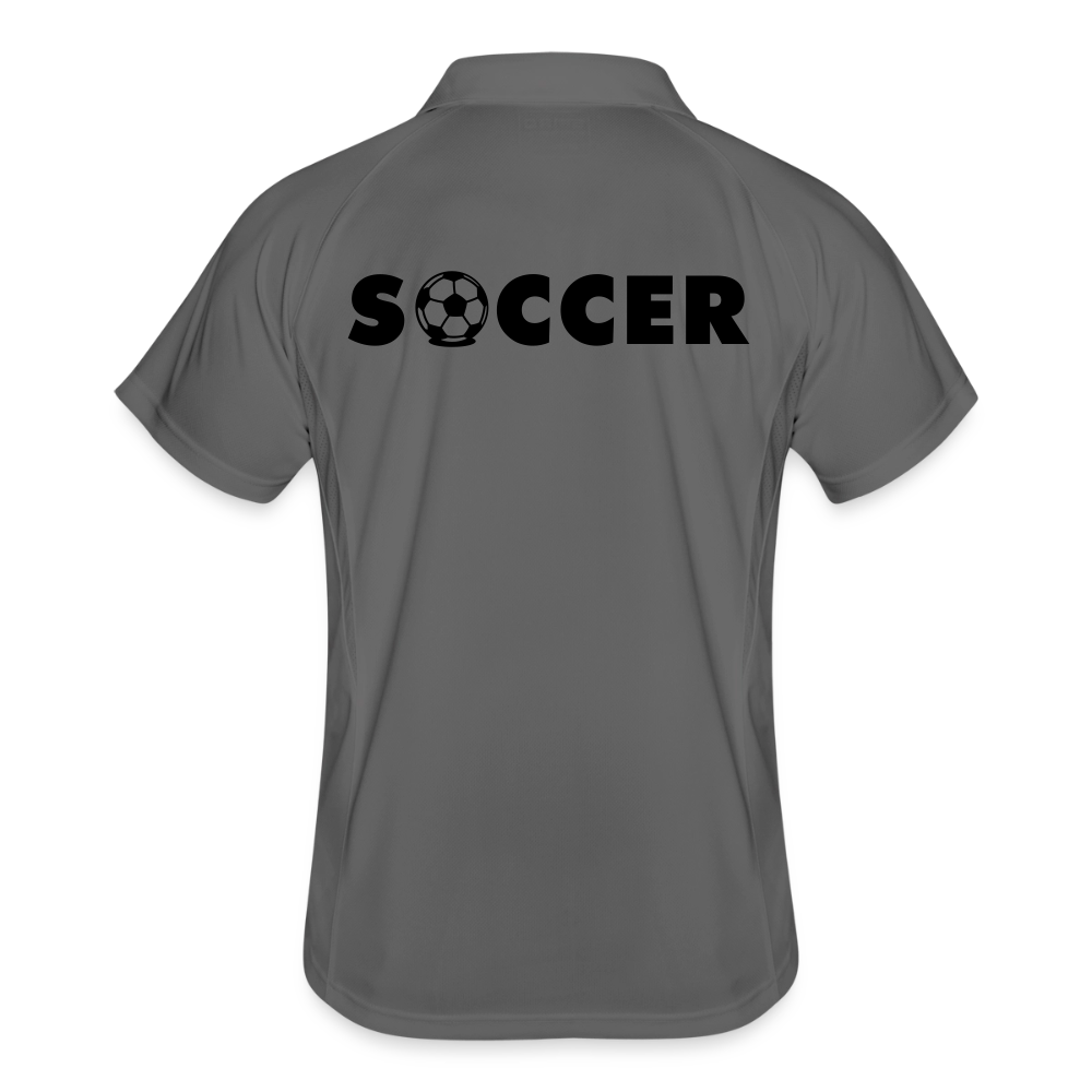 Poloshirt atmungsaktiv Herren "Soccer" - Grau/Limette