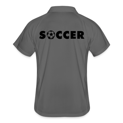 Poloshirt atmungsaktiv Herren "Soccer" - Grau/Limette