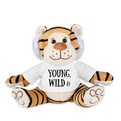 Maskottchen Tiger "Wild & Sexy" - Weiß