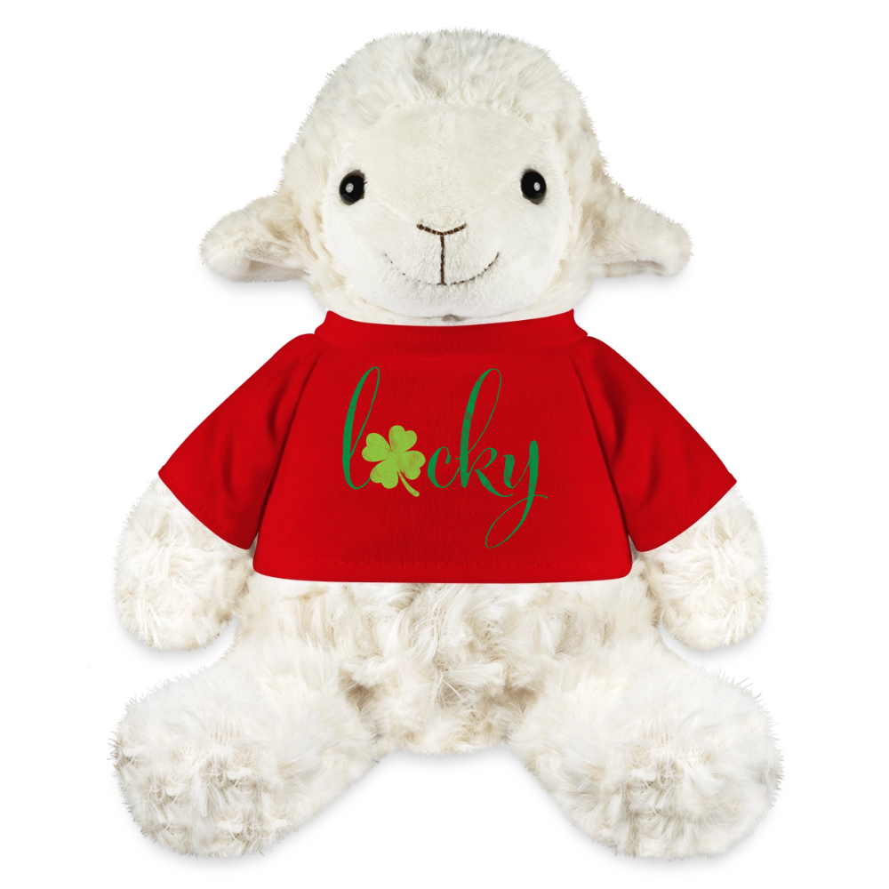Maskottchen Schaf "Lucky" - Rot