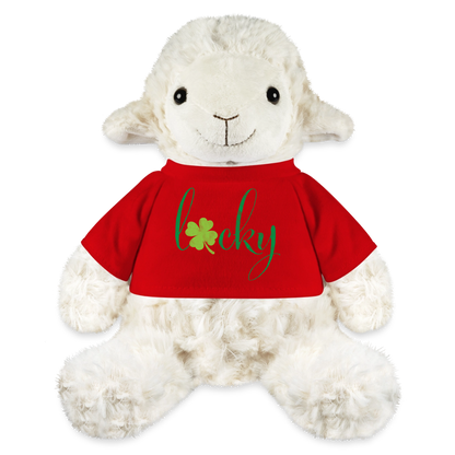 Maskottchen Schaf "Lucky" - Rot