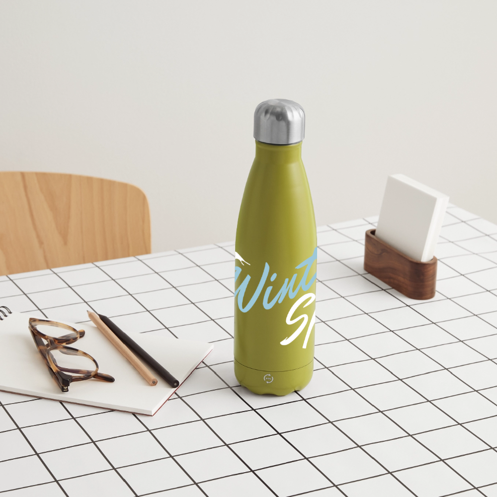 Thermosflasche "Wintersports" - Olivgrün 