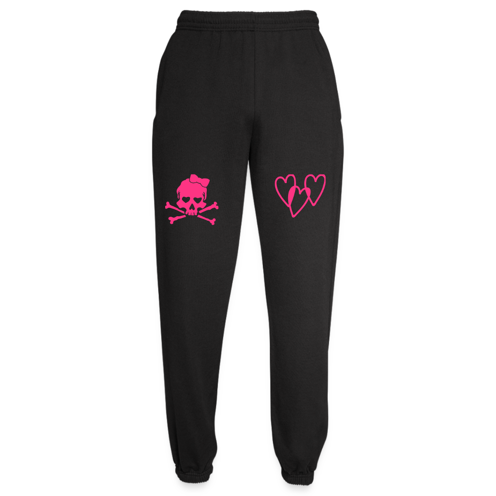 Jogginghose "Heart Skull" - mit Customizer personalisierbar - Schwarz