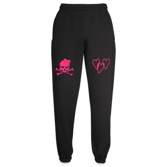 Jogginghose "Heart Skull" - mit Customizer personalisierbar - Schwarz