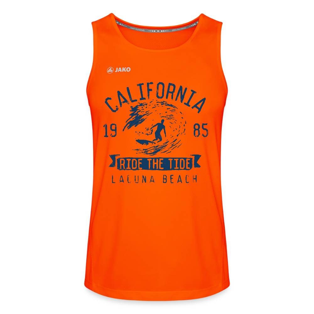 JAKO Männer Tanktop Run 2.0 "California" - mit Customizer personalisierbar - Neonorange