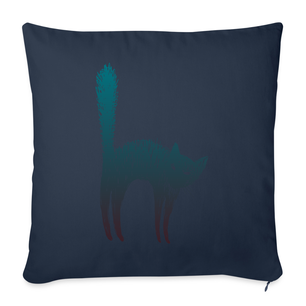 Sofakissenbezug 44 x 44 cm "Hallow-Cat" - Navy