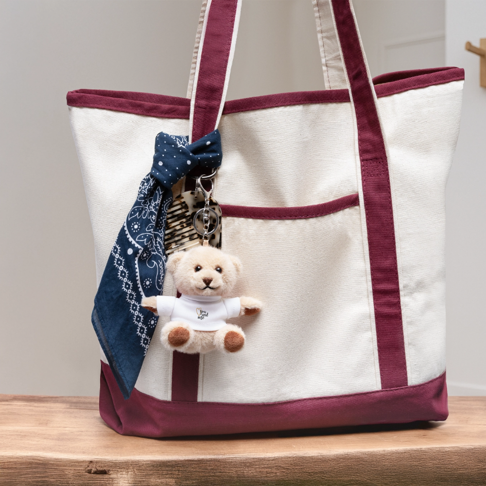 Kuscheltier Schlüsselanhänger "You and me" - Weiß