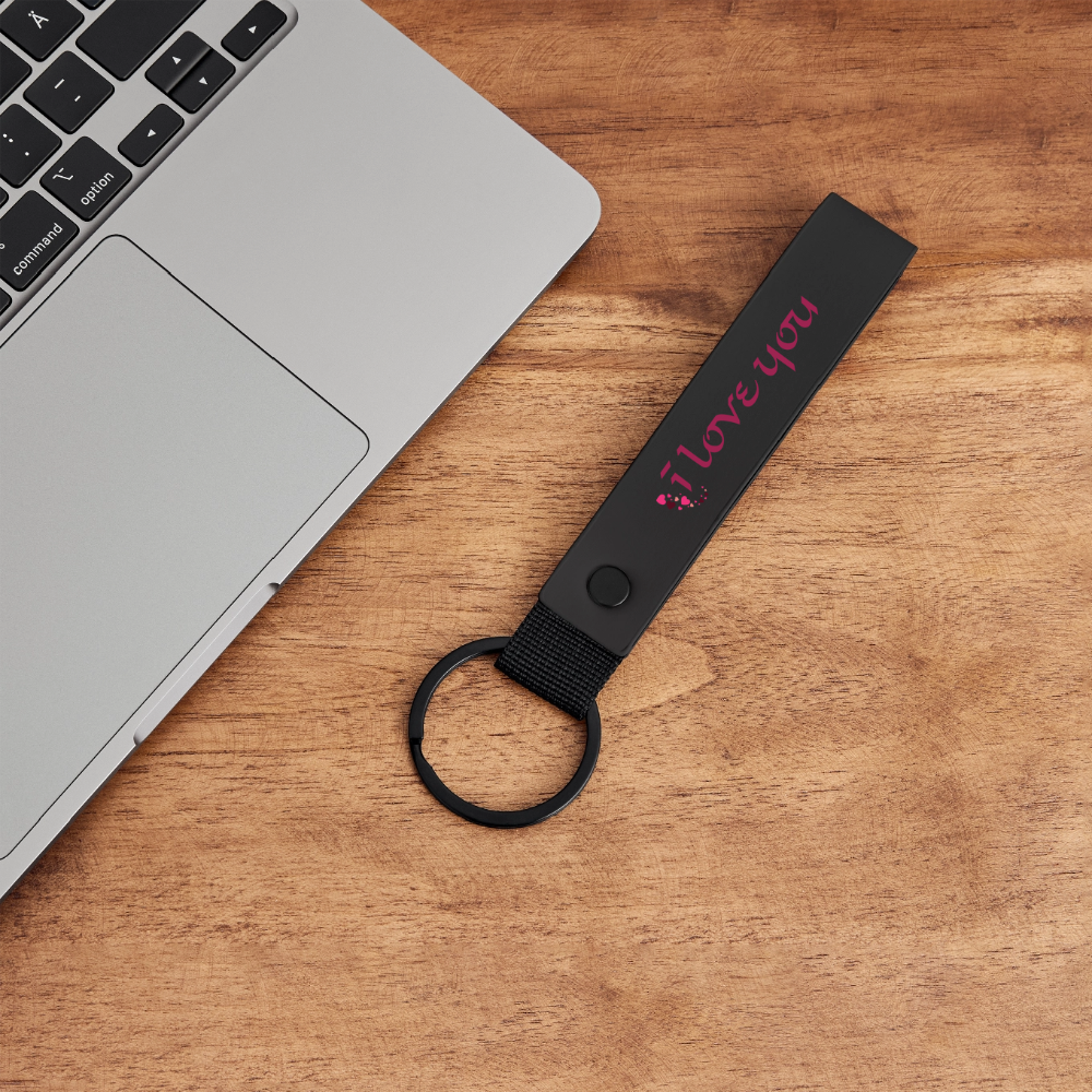 Schlüsselanhänger "love you" - Schwarz
