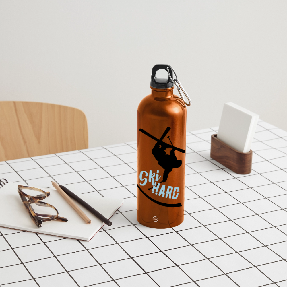 METALLIC Karabiner Wasserflasche "Ski Hard" - Orange