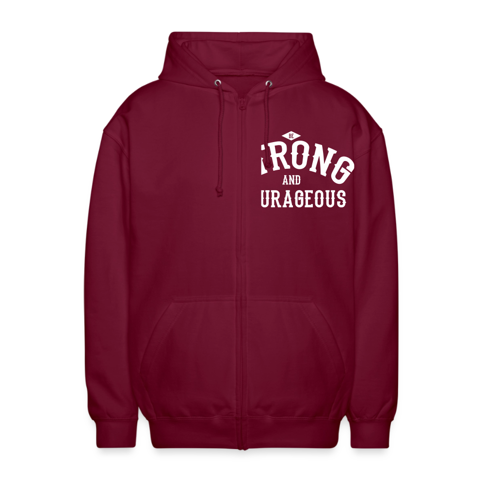 Kapuzenjacke "Be Strong" - Bordeaux