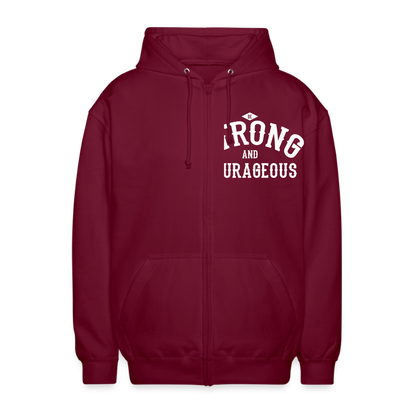 Kapuzenjacke "Be Strong" - Bordeaux