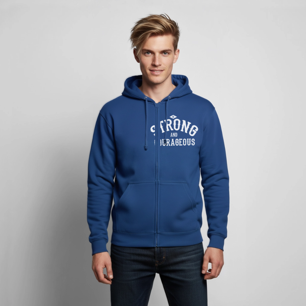 Kapuzenjacke "Be Strong" - Royalblau