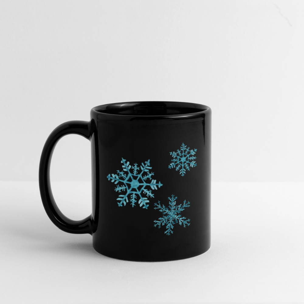 Tasse "Schneeflocken" - Schwarz