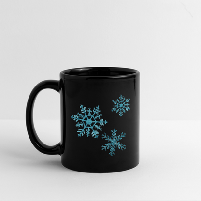 Tasse "Schneeflocken" - Schwarz