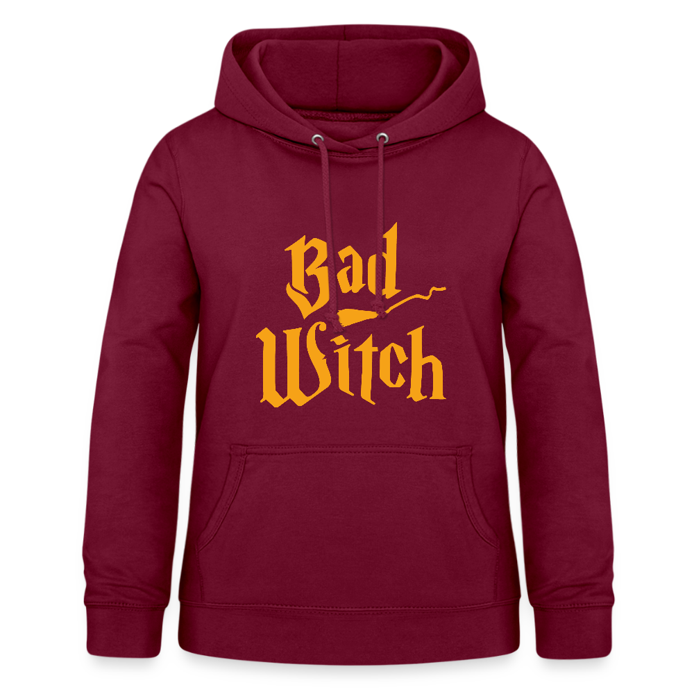 Frauen Hoodie "Bad Witch" - mit Customizer personalisierbar - Bordeaux