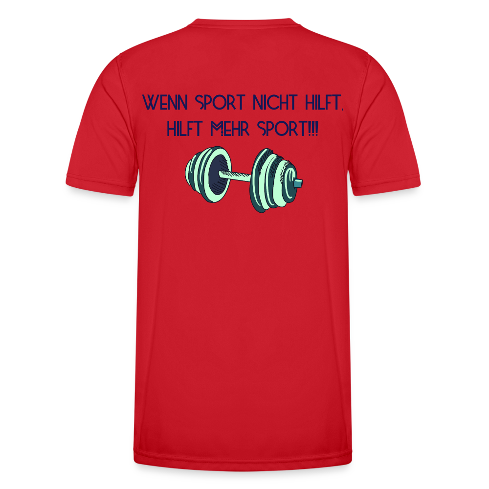Funktions-T-Shirt Herren "Mehr Sport" - mit Customizer personalisierbar - Rot